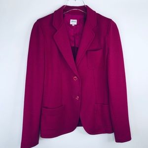 Armani Collezioni Raspberry Knit Blazer